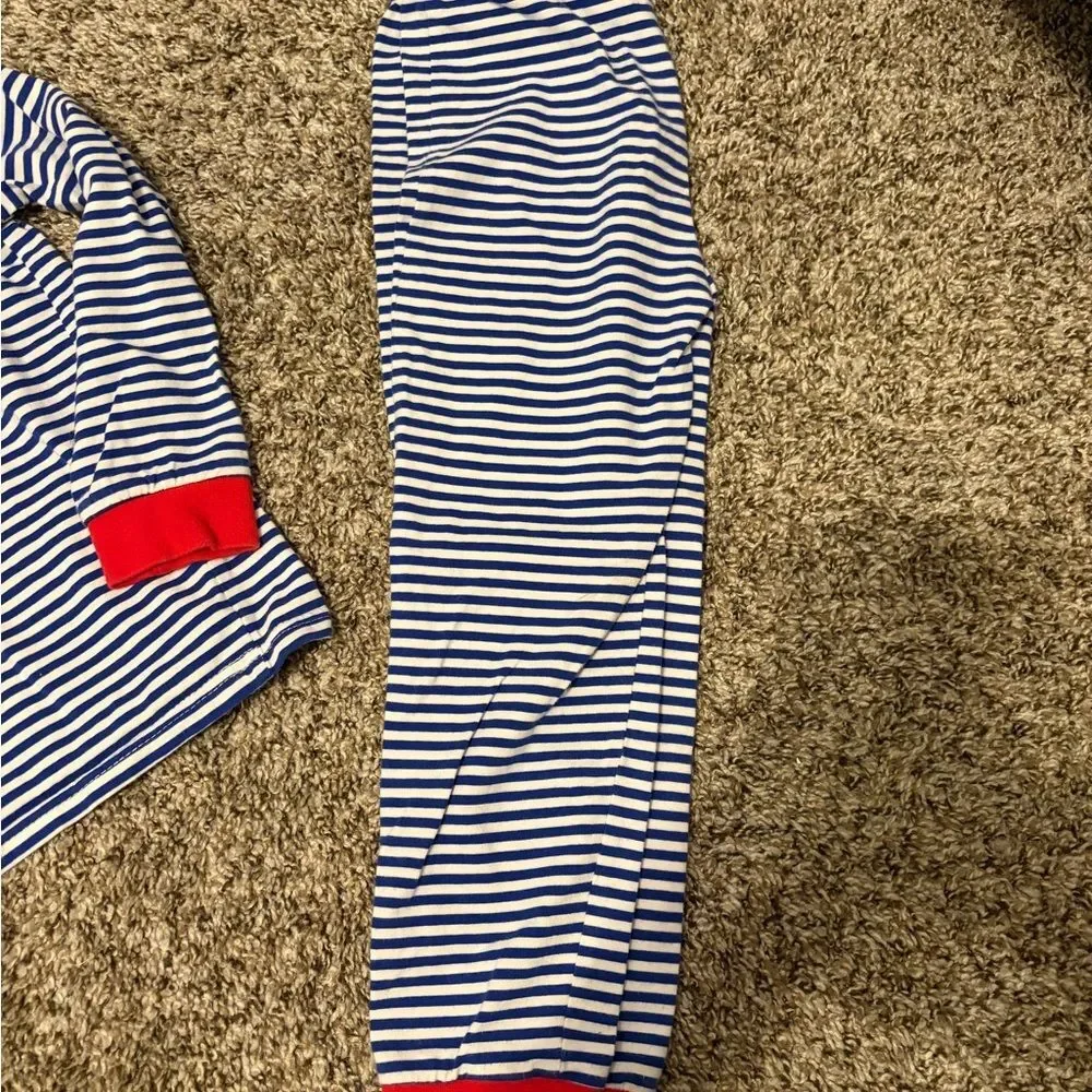 Navy Striped Apple Set Classic Whimsy- Size 6